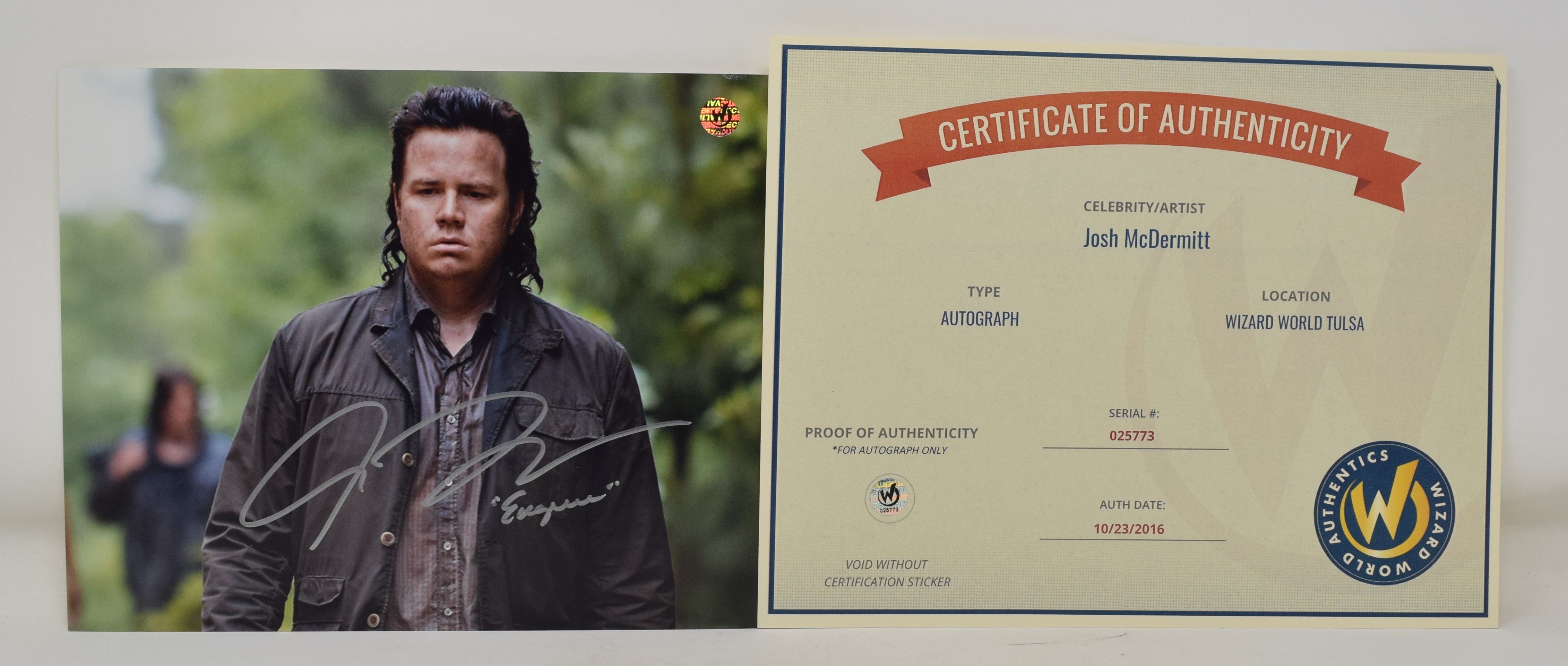 Walking dead comic and walking popular dead josh McDermitt / Eugene autographed photogra