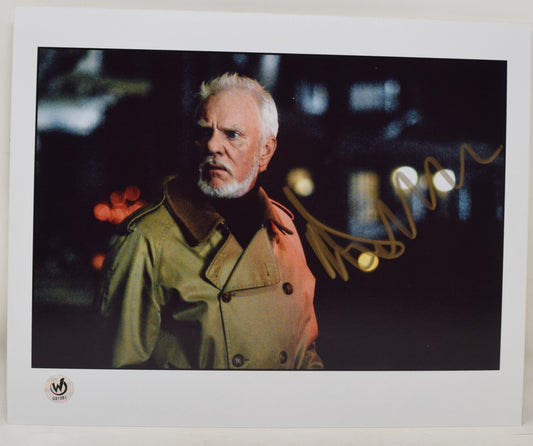 Malcolm McDowell Halloween Trenchcoat Signed Autograph 8 x 10 Photo COA