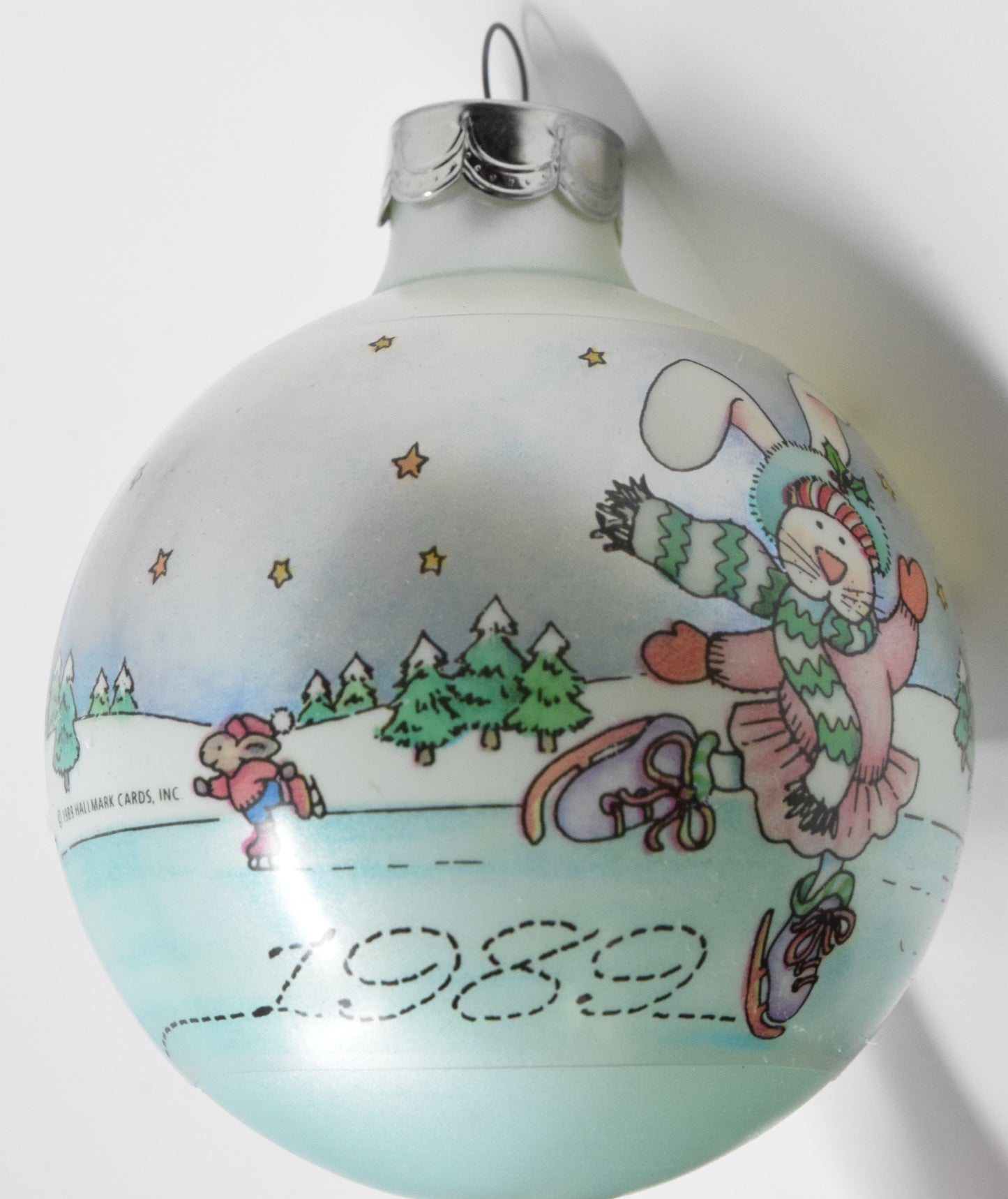 Hallmark Keepsake Granddaughter Glass Christmas Ornament 1989 NIB