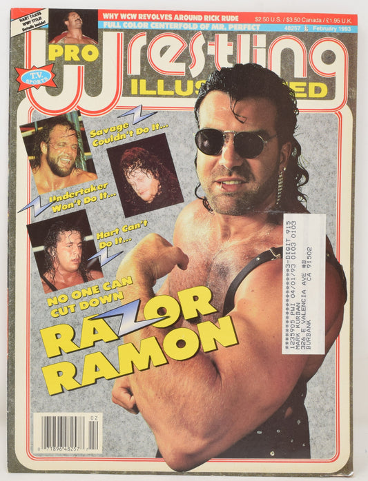 Pro Wrestling Illustrated Magazine February 1993 VG FN WWE WWF Razor Ramon