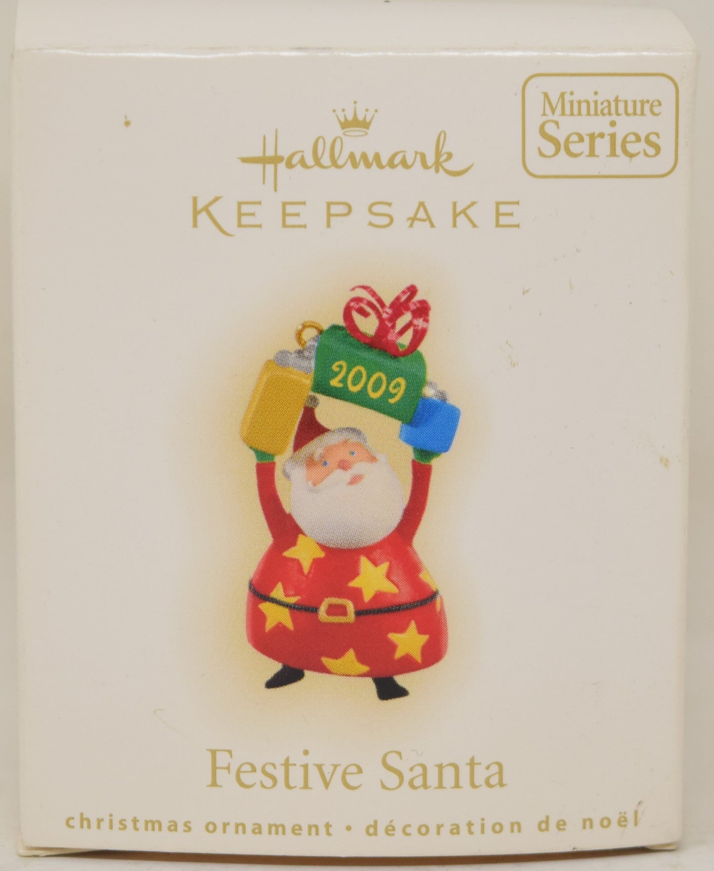 Hallmark Keepsake Ornament Festive Santa Mini Christmas Tree 2009 NIB