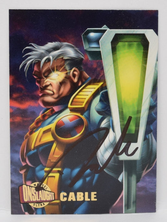 Marvel Ultra Onslaught Cable 32 Trading Card Fleer 1996 Signed Darick Robertson