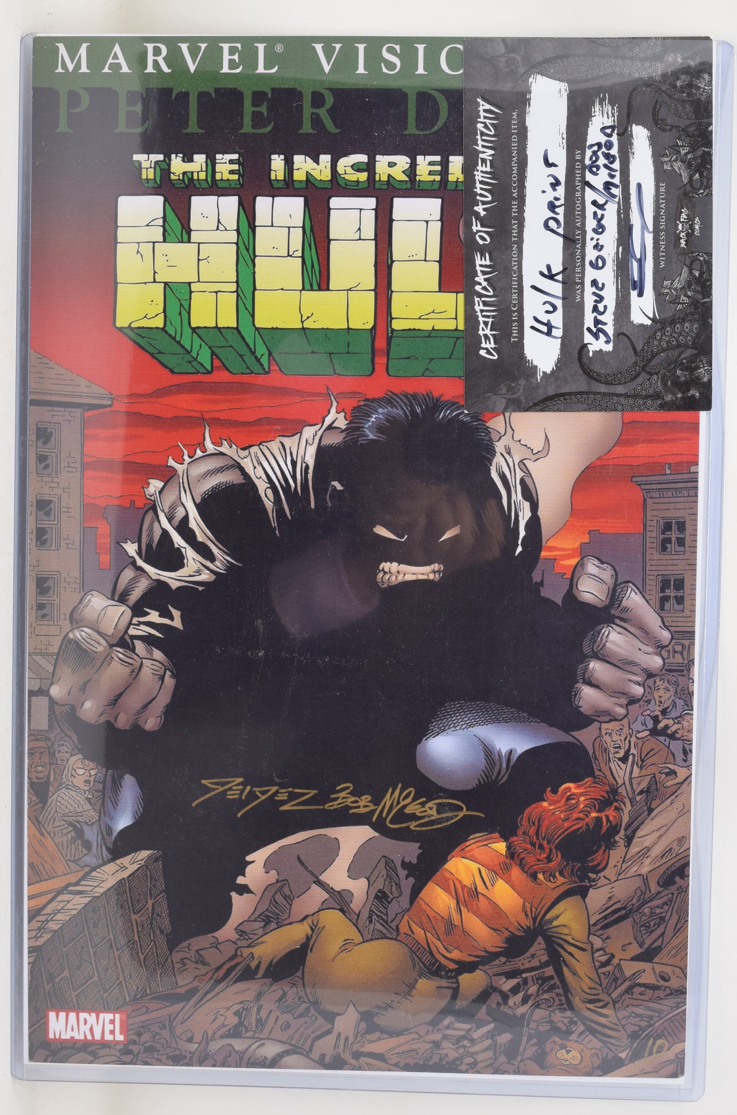 Incredible Hulk Print 11 x 17 Signed Bob McLeod Steve Geiger