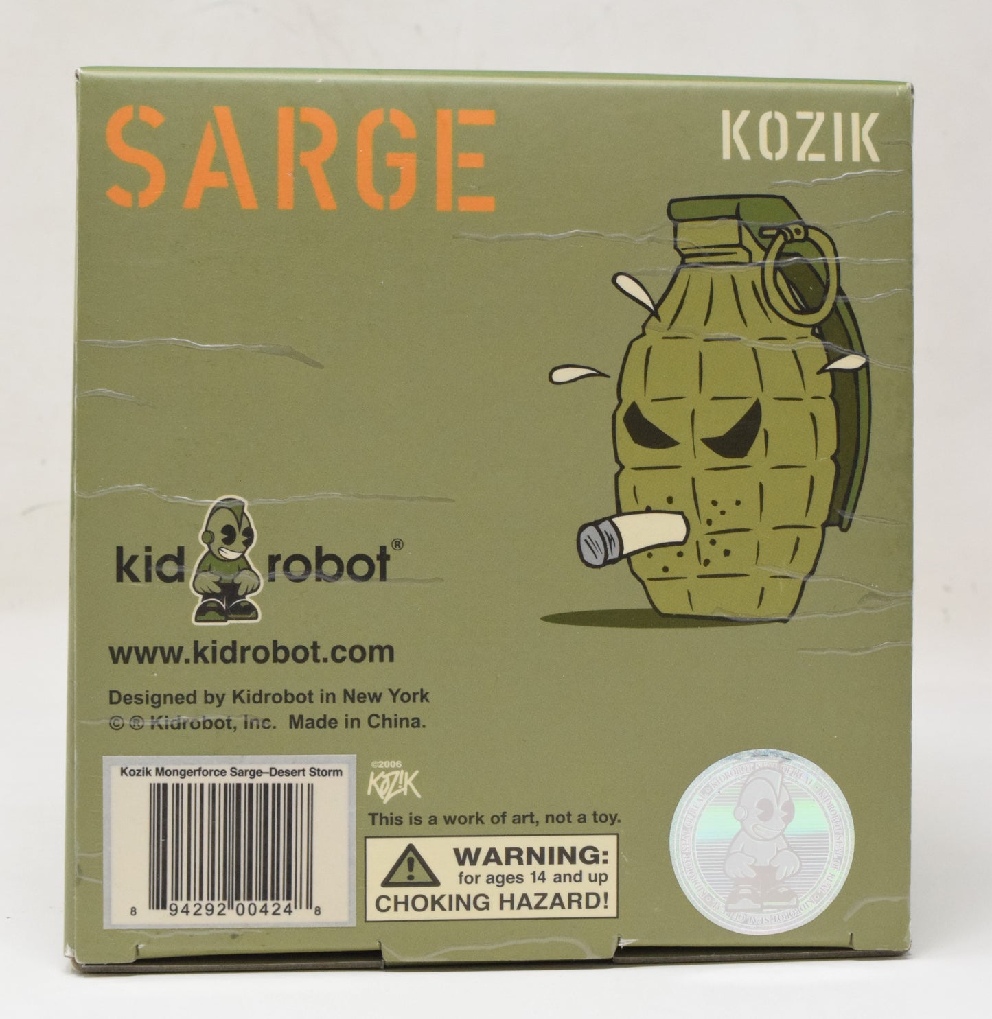 Frank Kozik Kidrobot Sarge Camo Desert Storm Mongerforce Mongers NIB