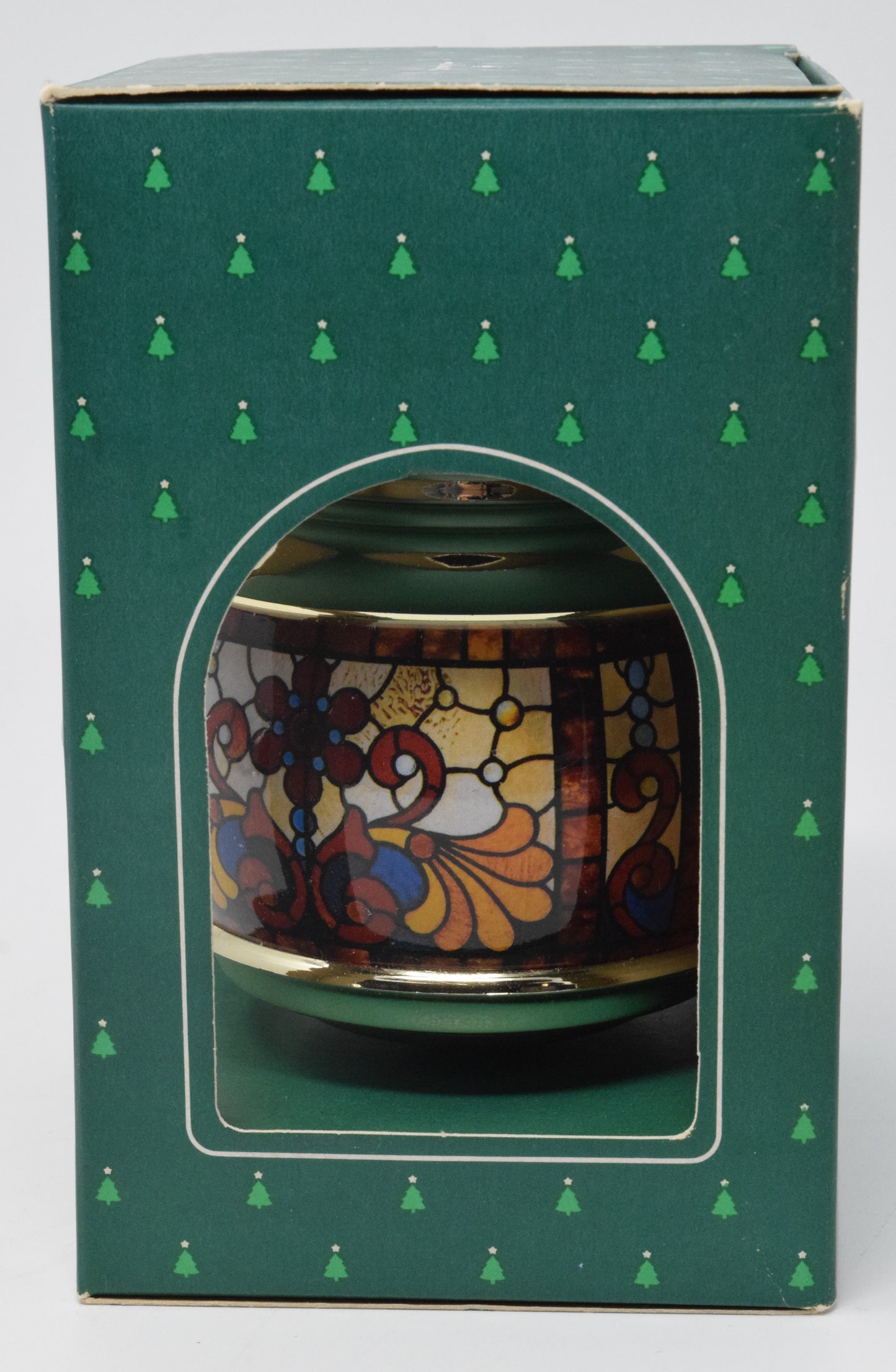 Hallmark Keepsake Stained Glass Christmas Ornament 1984 NIB