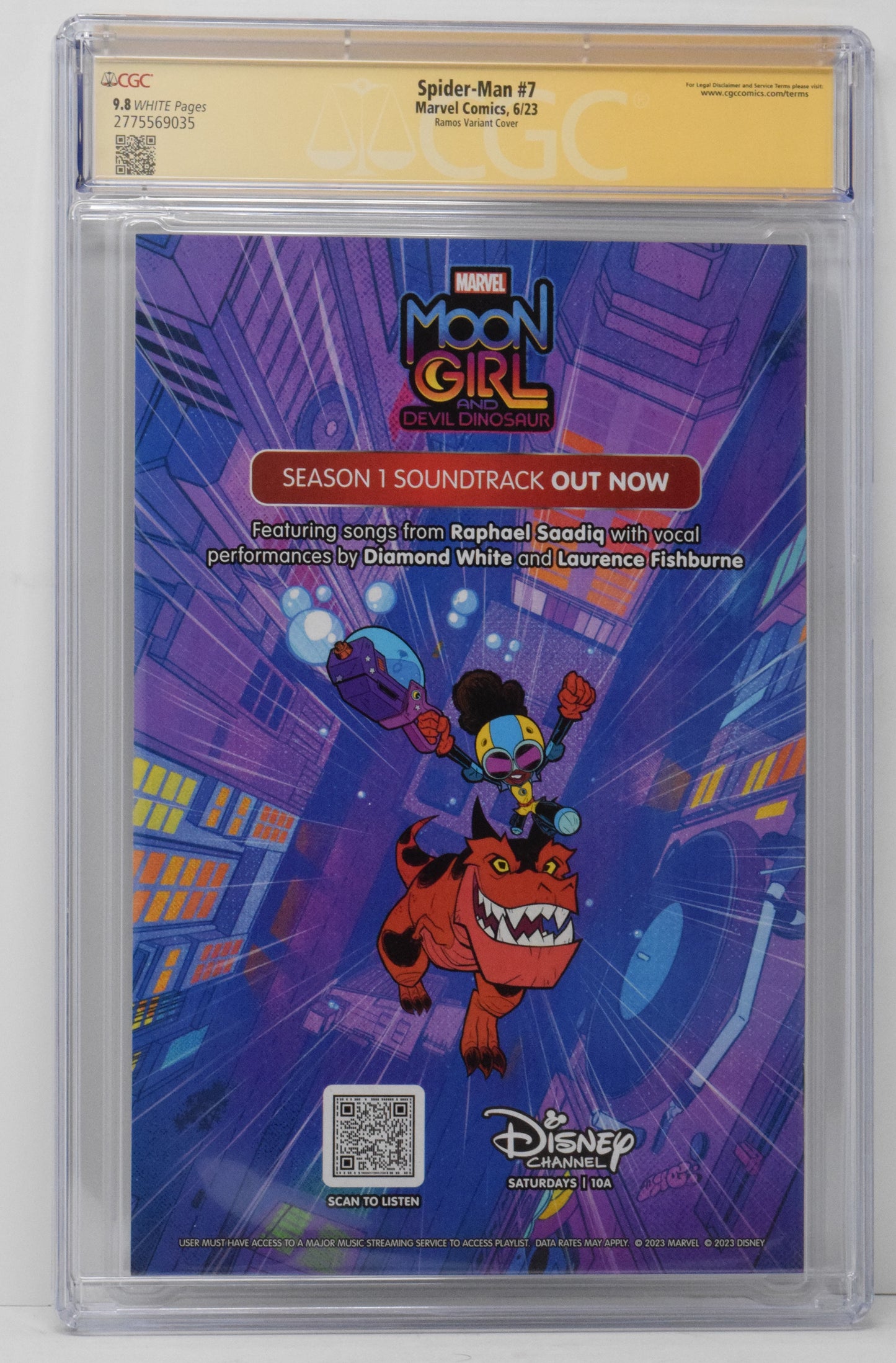 Spider-Man #7 D Marvel 2023 NM Humberto Ramos 1st Spider-Boy CGC SS 9.8 SIGNED Dan Slott