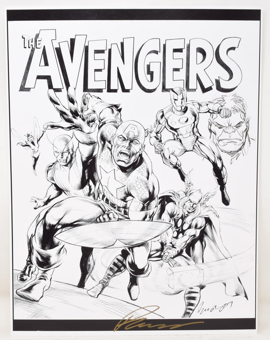 Avengers 4 Print 11 x 14 Signed Buzz Sketch Pin-Up GGA