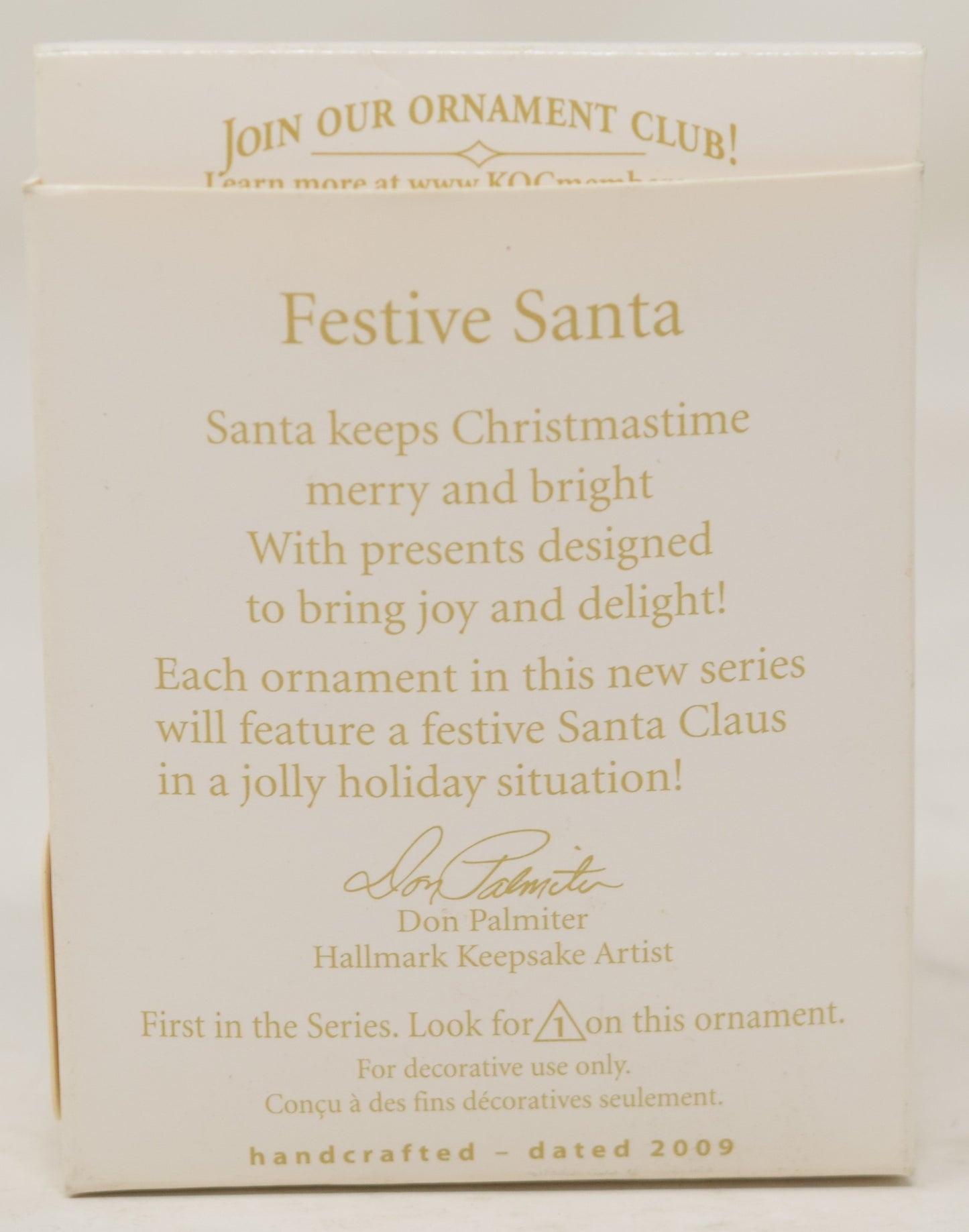 Hallmark Keepsake Ornament Festive Santa Mini Christmas Tree 2009 NIB