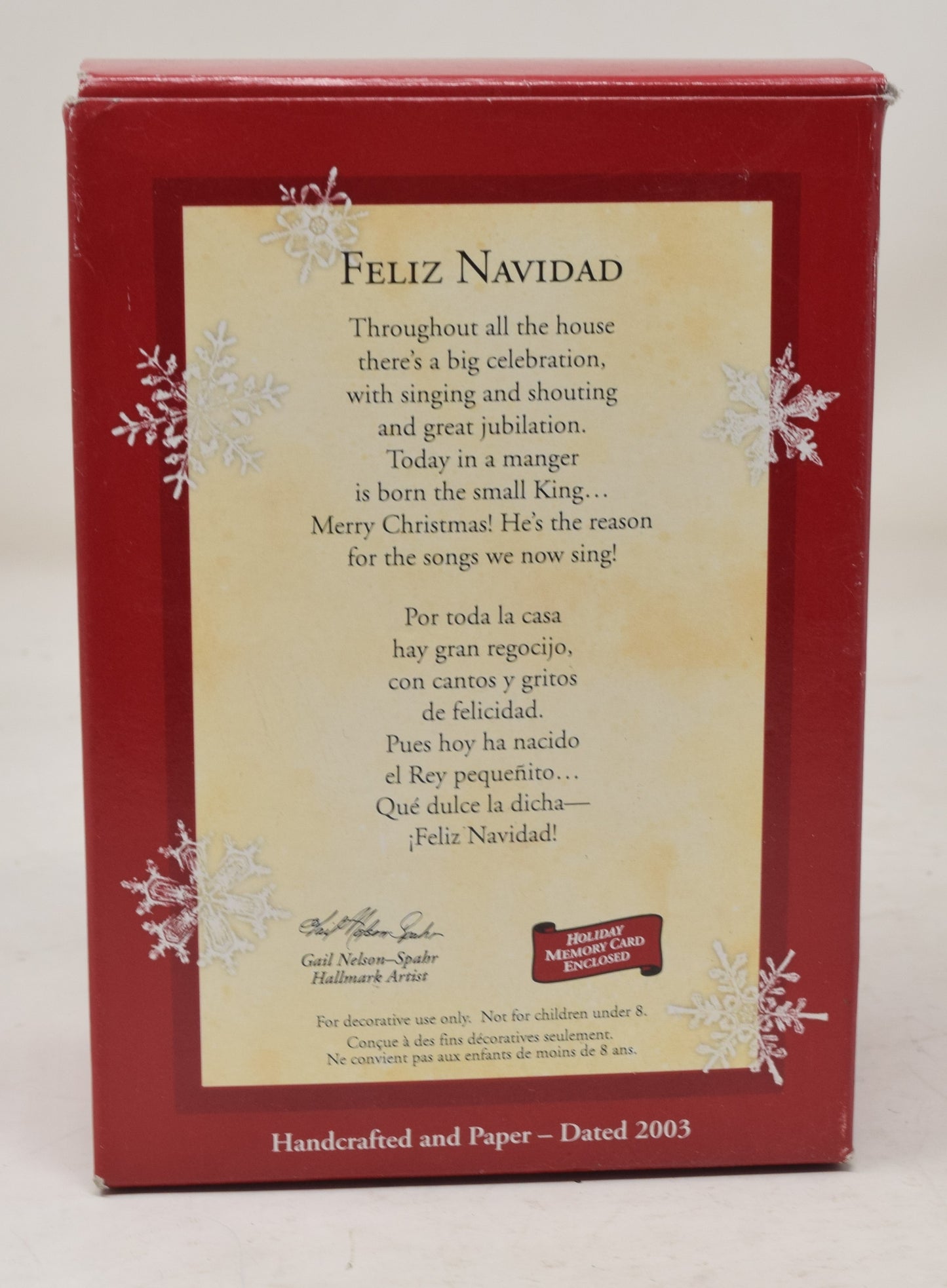 Hallmark Keepsake Ornament Feliz Navidad Door Adobe House Christmas Tree 2003 NIB