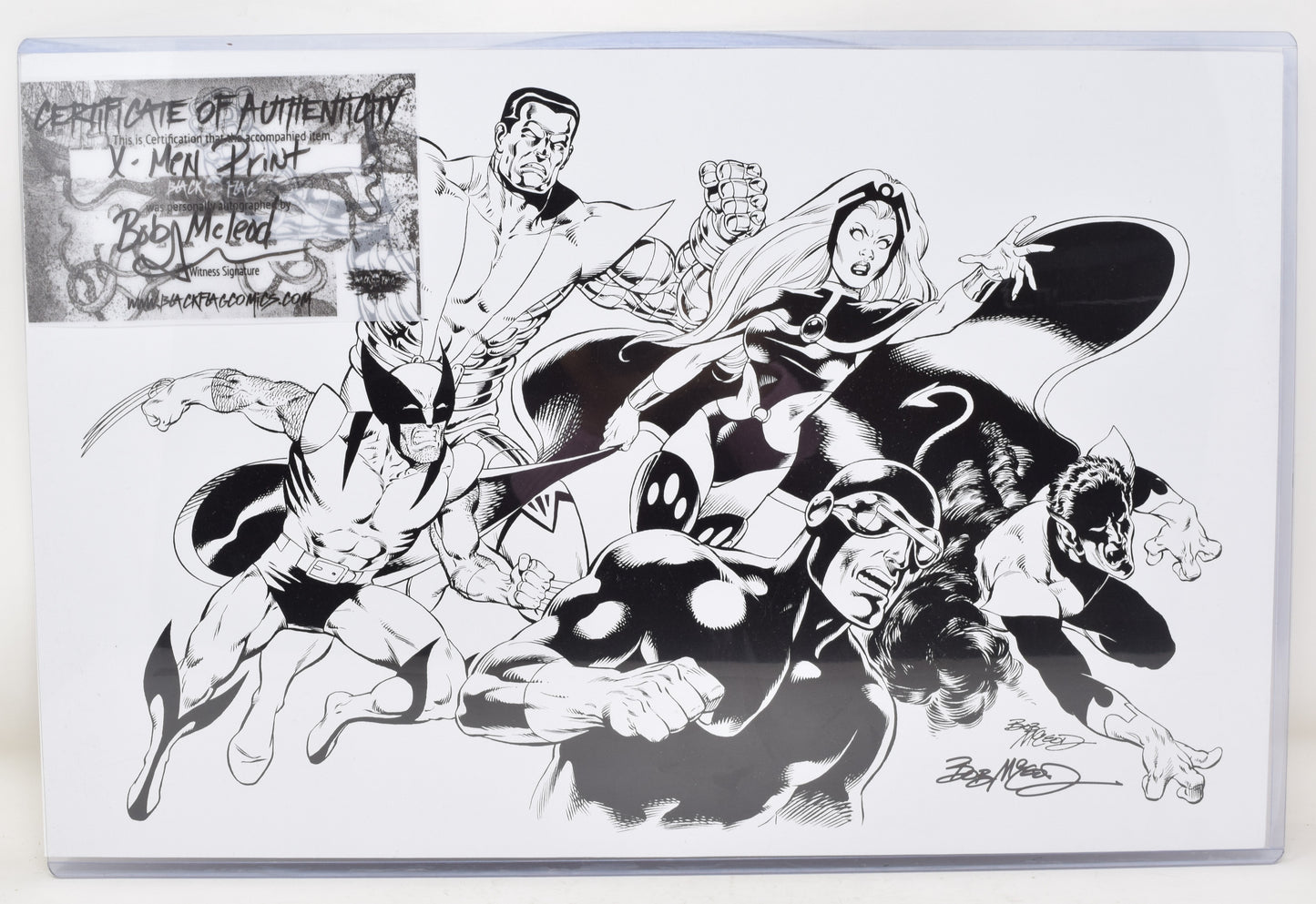 X-Men Print 11 x 17 Signed Bob McLeod Wolverine Storm Cyclops Colossus