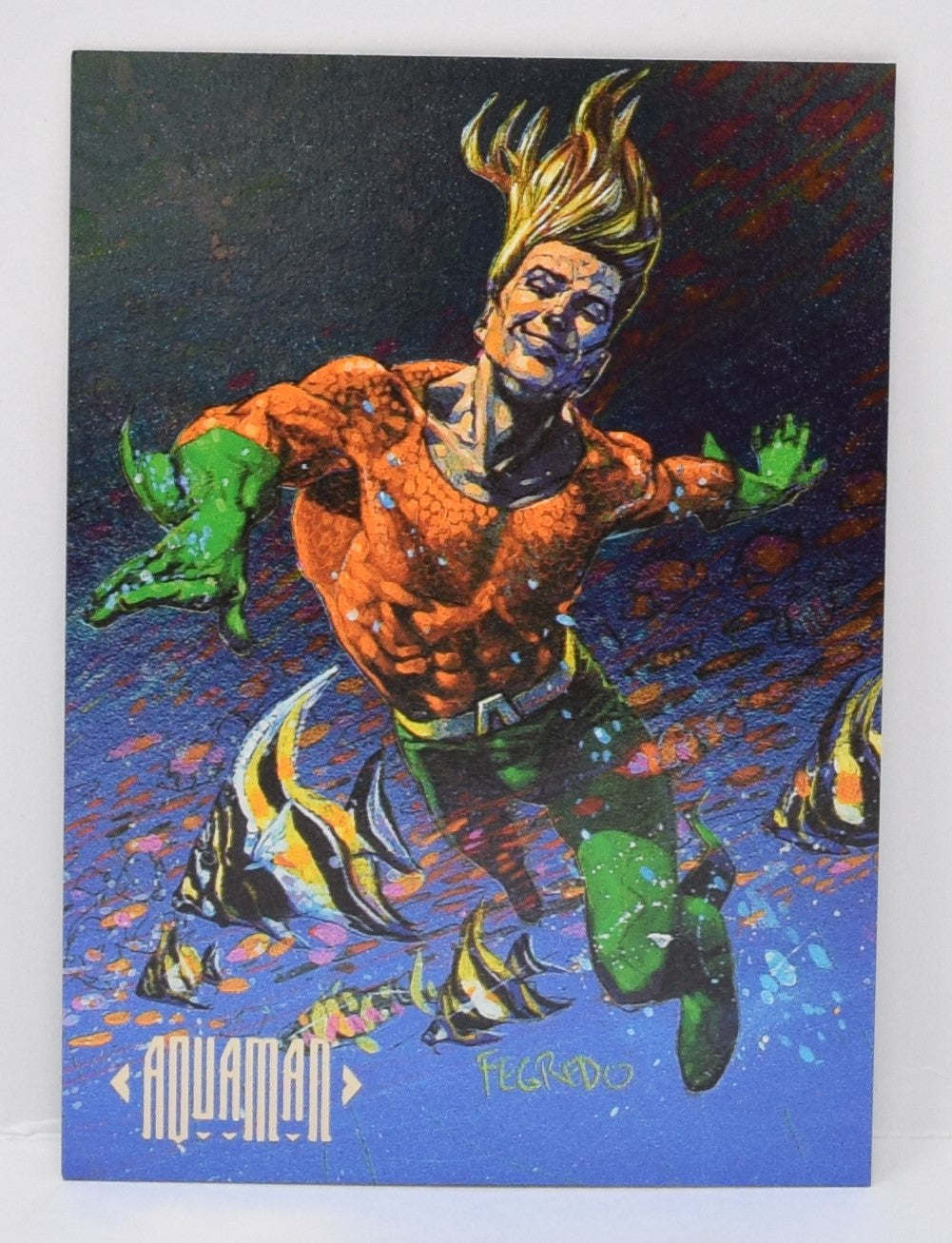 Aquaman Trading Card Skybox Master Series 1994 F2 Foil