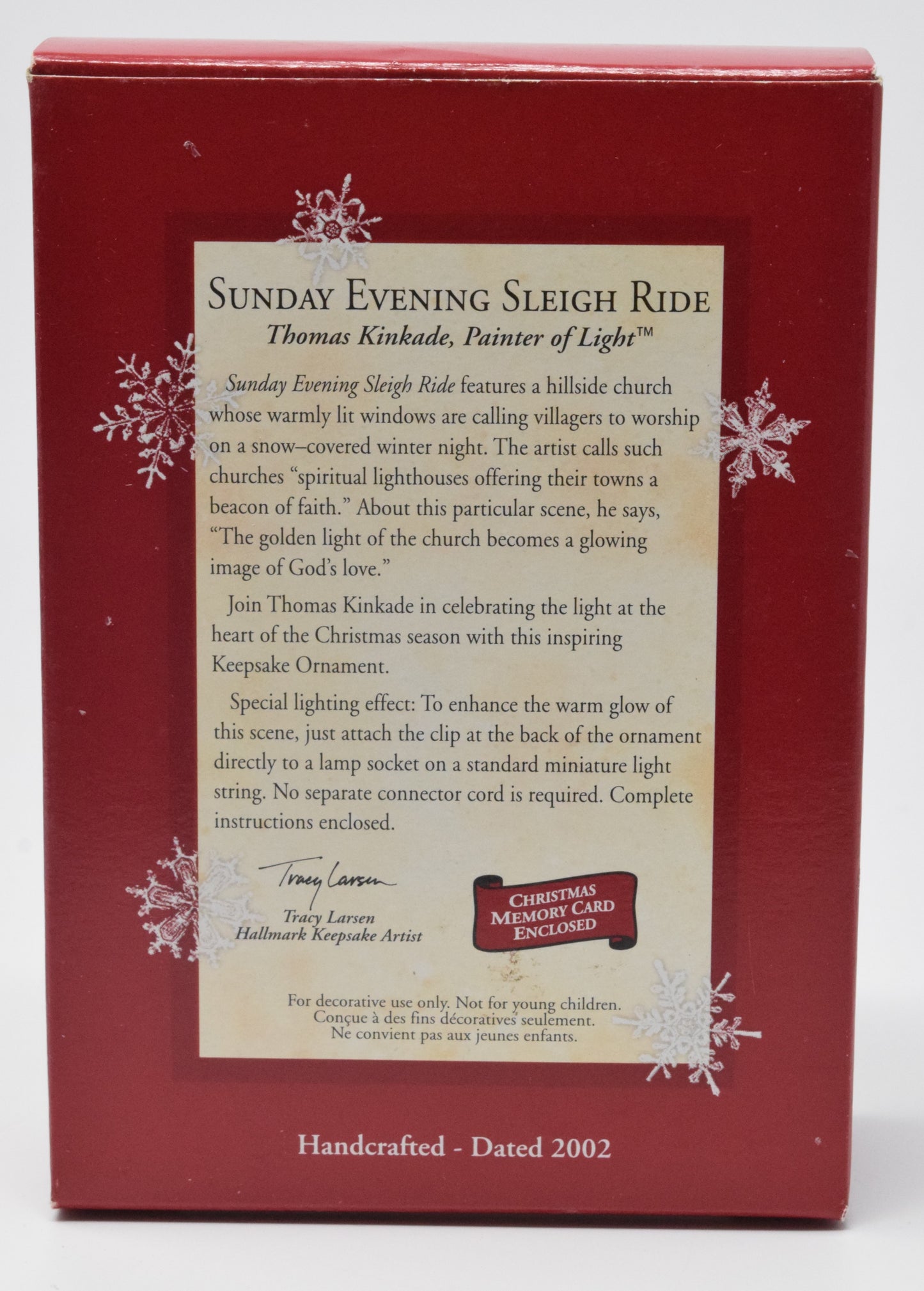 Hallmark Keepsake Sunday Evening Sleigh Ride Christmas Ornament 2002 NIB