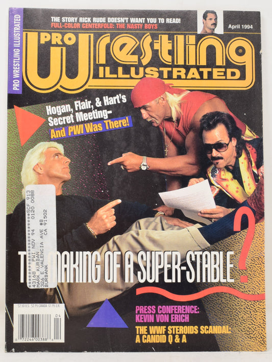 Pro Wrestling Illustrated Magazine April 1994 VF WWE WWF Hulk Hogan