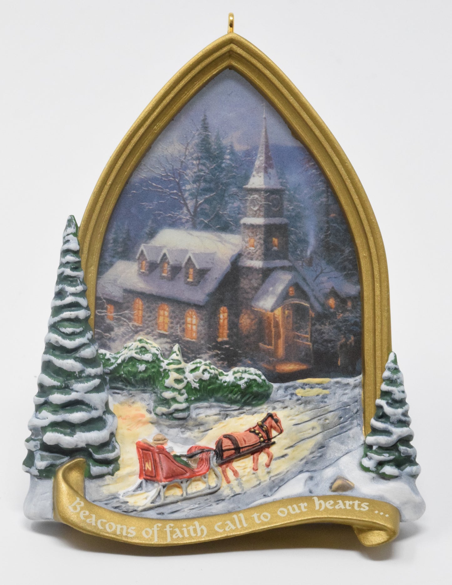 Hallmark Keepsake Sunday Evening Sleigh Ride Christmas Ornament 2002 NIB