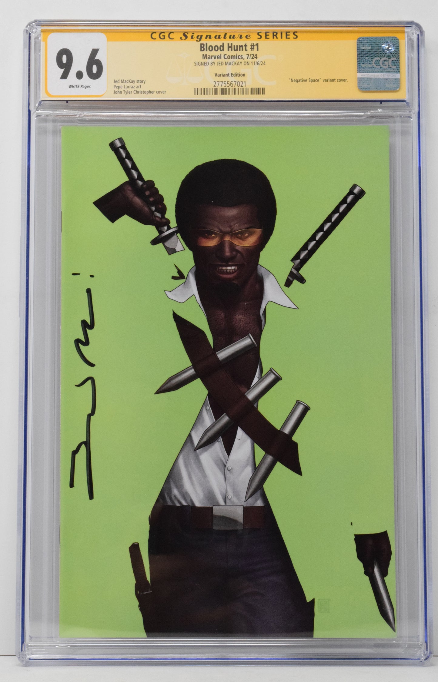 Blood Hunt #1 C Marvel 2024 John Tyler Christopher Blade CGC SS 9.6 SIGNED Jed MacKay Variant
