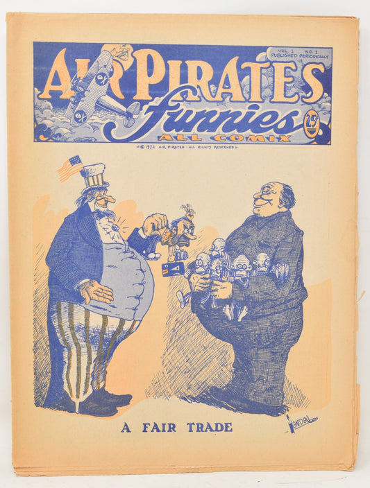 Air Pirates Funnies All Comix Tabloid 1 1972 VG Larry Todd Dan O'Neill