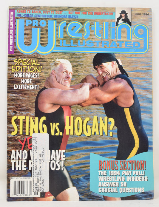 Pro Wrestling Illustrated Magazine June 1994 VF WWE WWF Sting Hulk Hogan