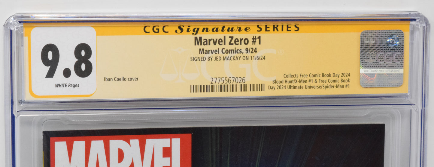 Marvel Zero [2024] #1 A Marvel 2024 Iban Coello CGC SS 9.8 SIGNED Jed MacKay