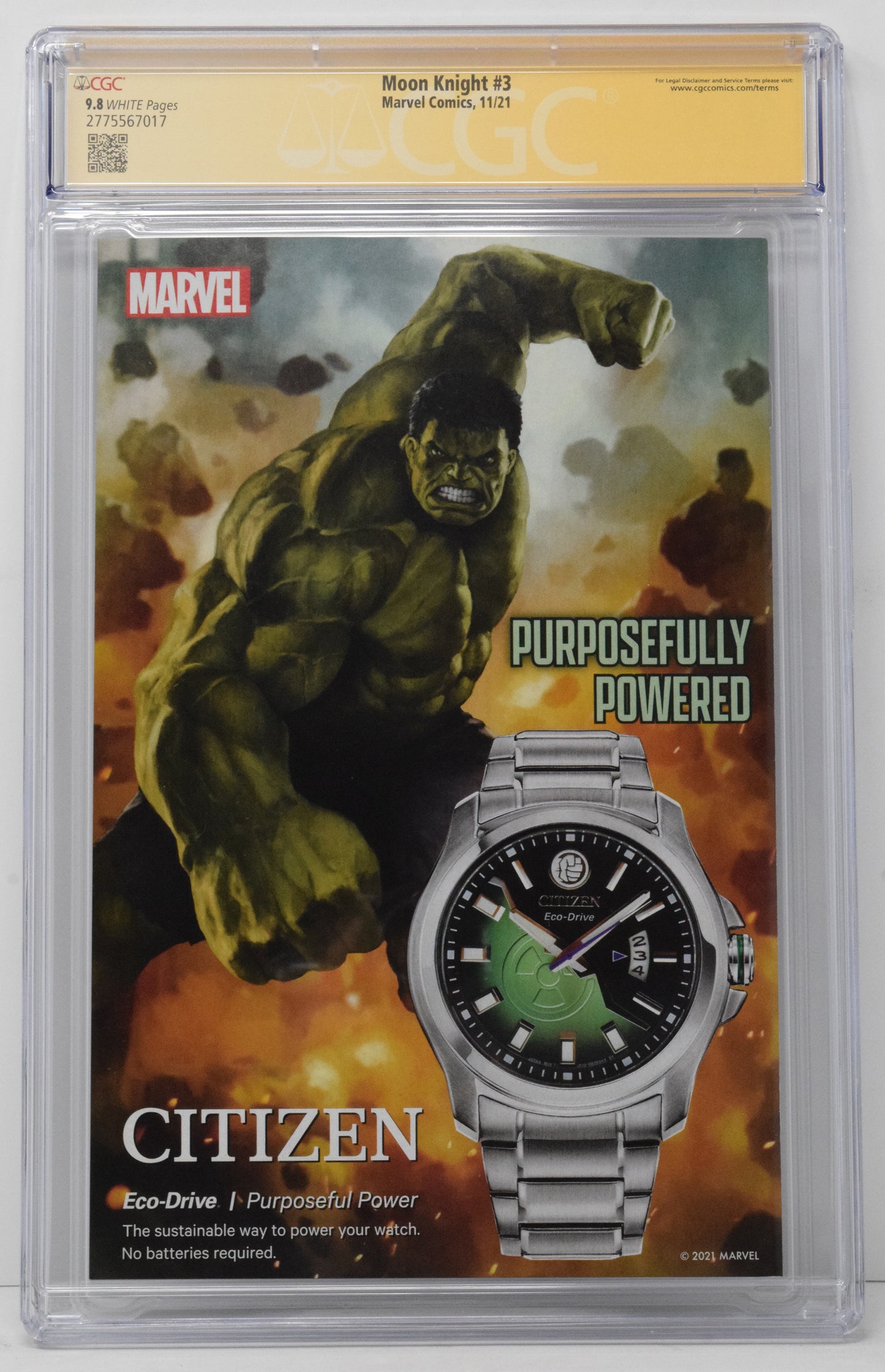 Moon Knight #3 A Marvel 2021 Steve McNiven CGC SS 9.8 SIGNED Jed MacKay