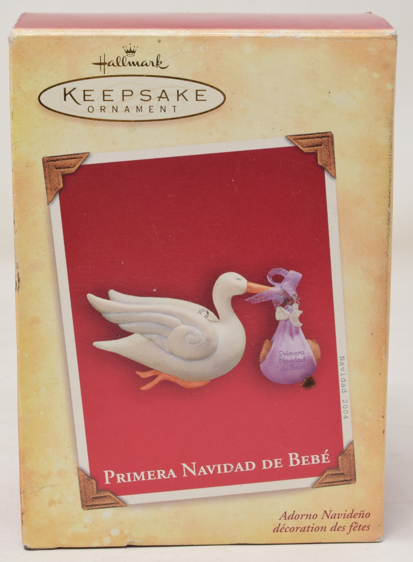 Hallmark Keepsake Ornament Primera Navidad De Bebe Stork Christmas Tree 2004 NIB