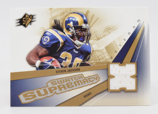 Steven Jackson Football Card Upper Deck SPX 2006 Jersey Card SW-SJ