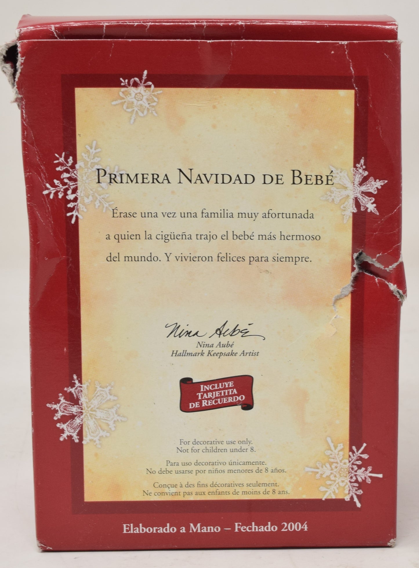 Hallmark Keepsake Ornament Primera Navidad De Bebe Stork Christmas Tree 2004 NIB