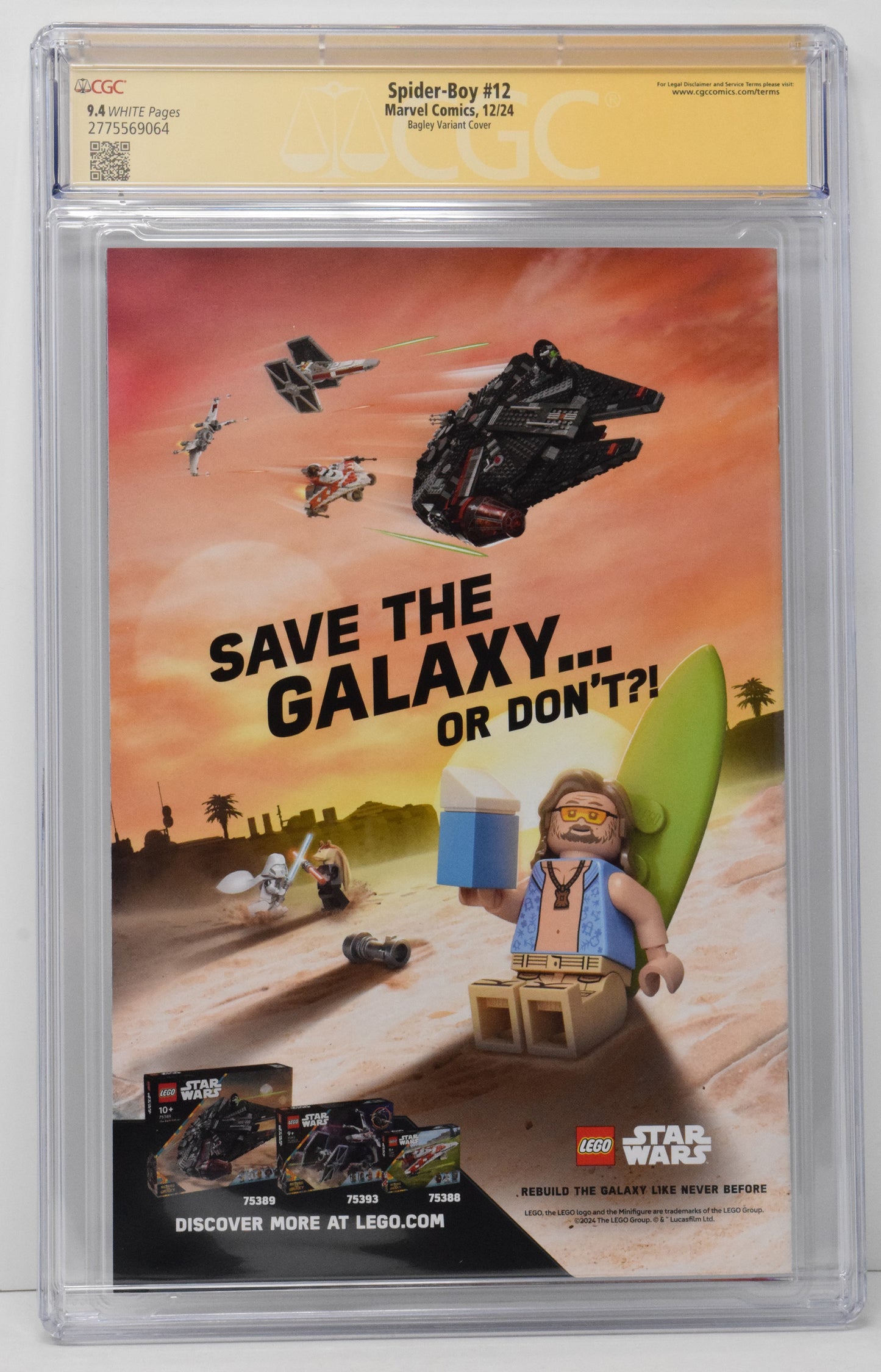 Spider-Boy #12 E Mark Bagley (10/23/2024) Marvel CGC SS 9.4 SIGNED Dan Slott
