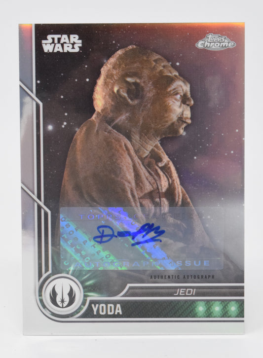 Star Wars Topps Chrome Yoda Deep Roy Autograph Signed Card 51