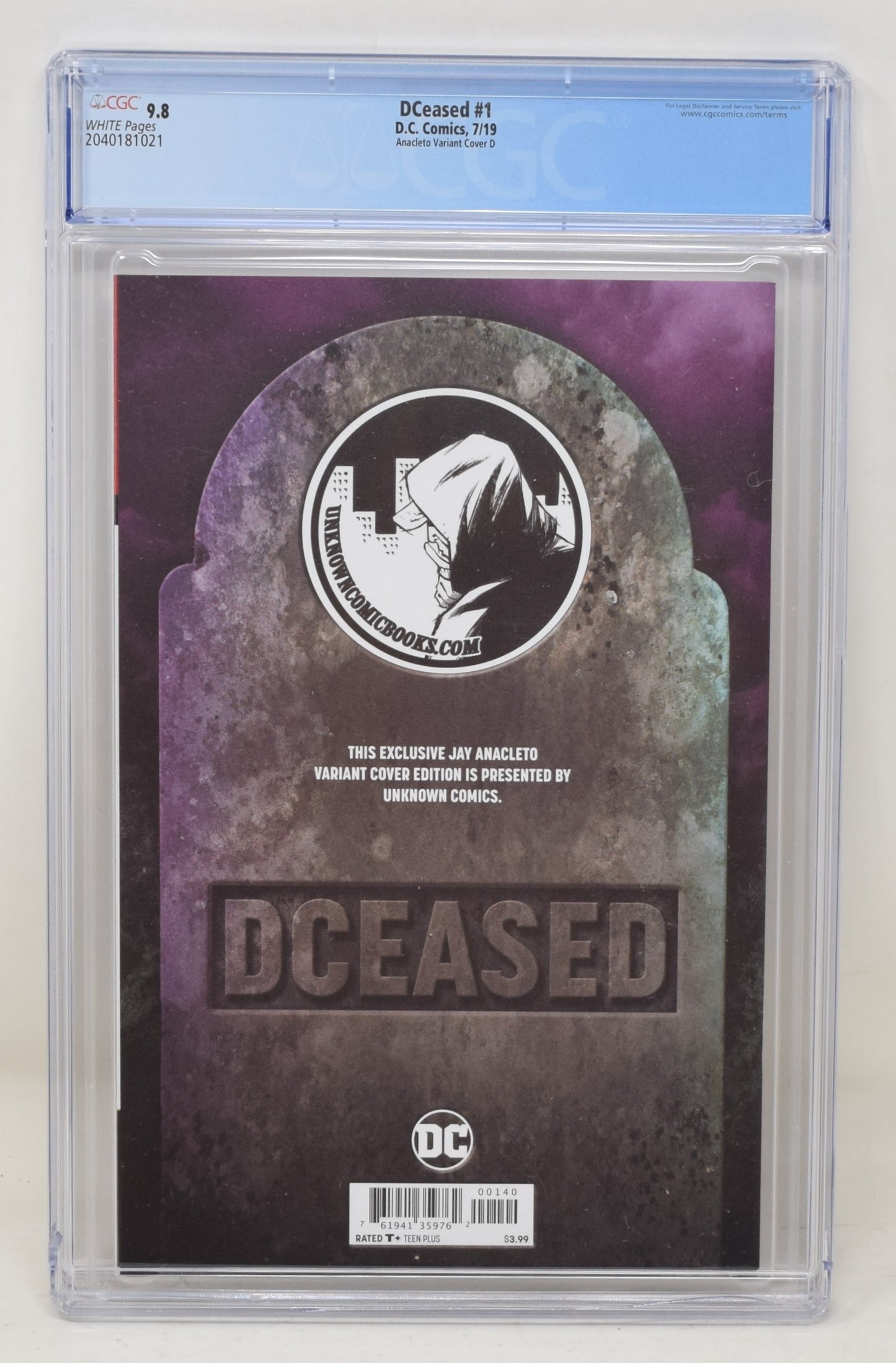 Dceased 1 DC 2019 CGC 9.8 Jay Anacleto Batman Adventures 12 Homage Variant