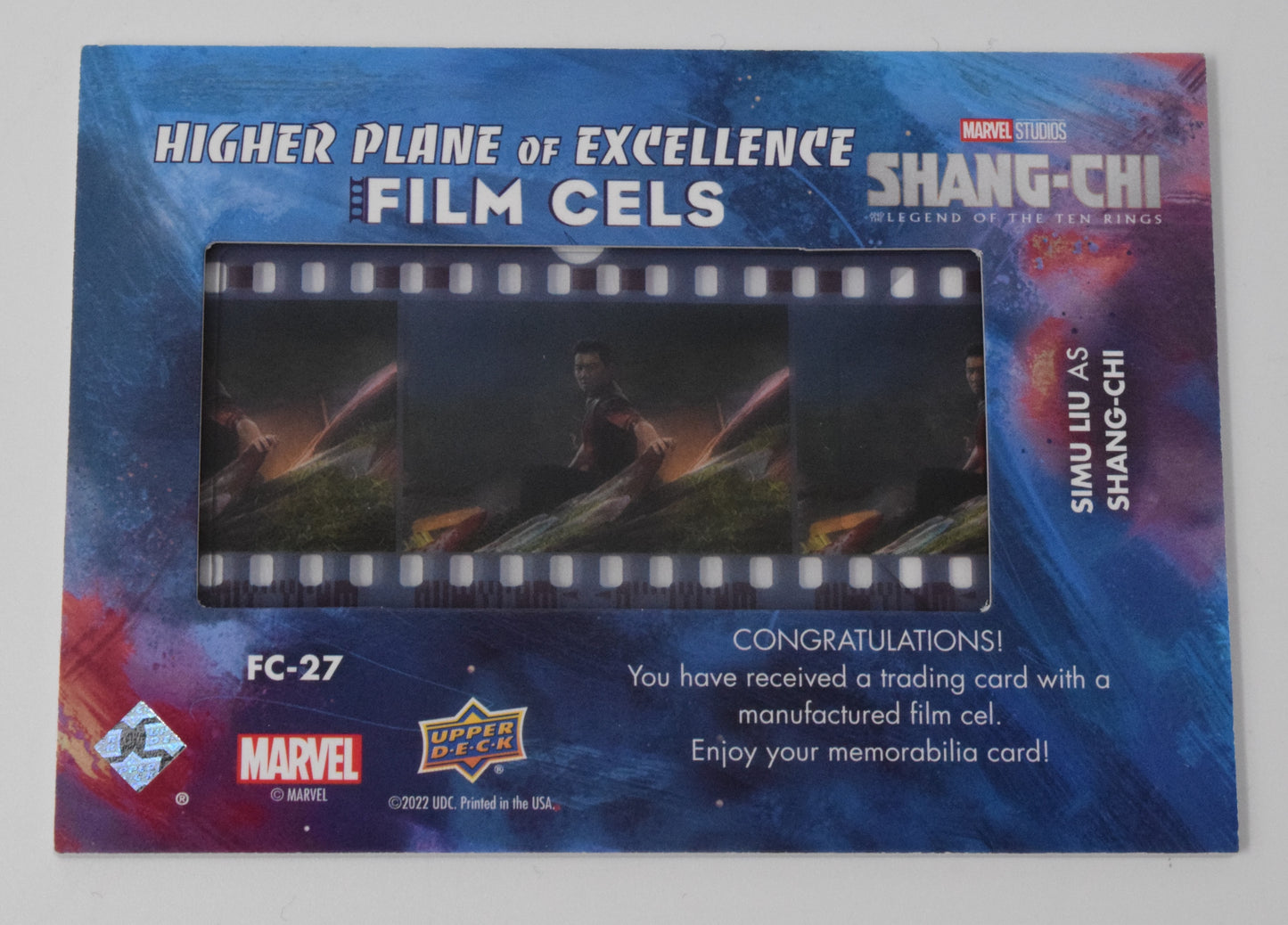 Shang-Chi Simu Lu Flim Cels Card Marvel Upper Deck 2023 FC-27