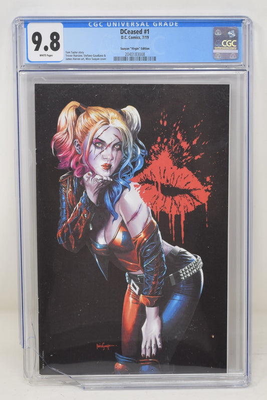 Dceased 1 DC 2019 CGC 9.8 Suayan Virgin Cover Variant Cracked