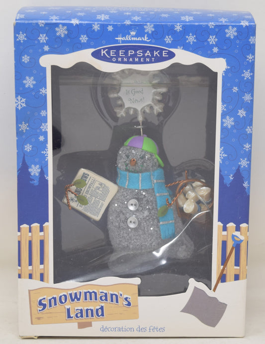 Hallmark Keepsake Ornament News Paper Snowmans Land Christmas Tree 2003 NIB