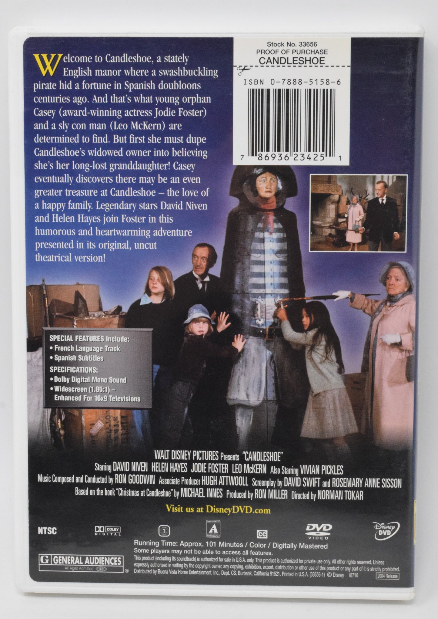 Walt Disney Candleshoe DVD