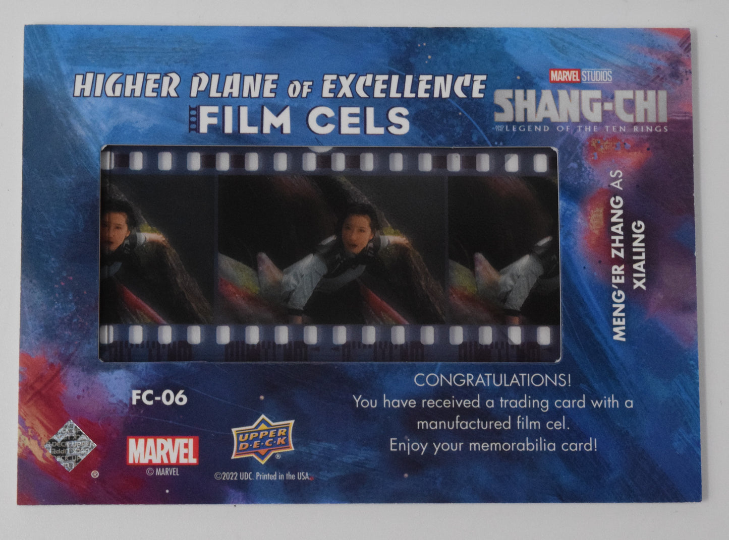 Shang-Chi Meng'er Zhang Flim Cels Card Marvel Upper Deck 2023 FC-06