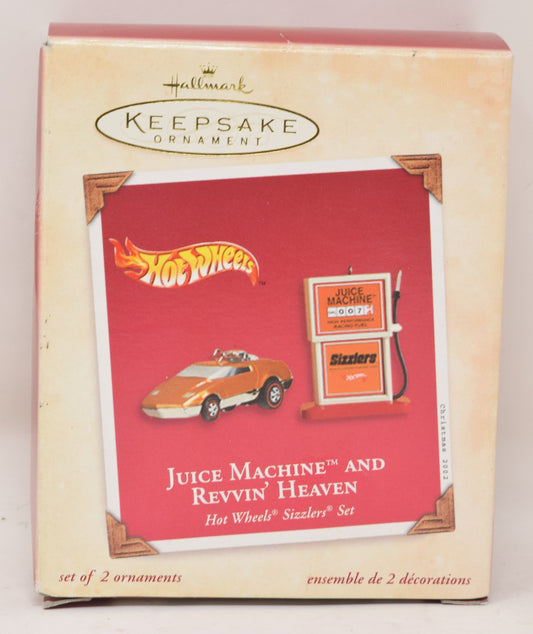 Hallmark Keepsake Ornament Hot Wheels Juice Machine Revvin Heaven Christmas 2002 NIB