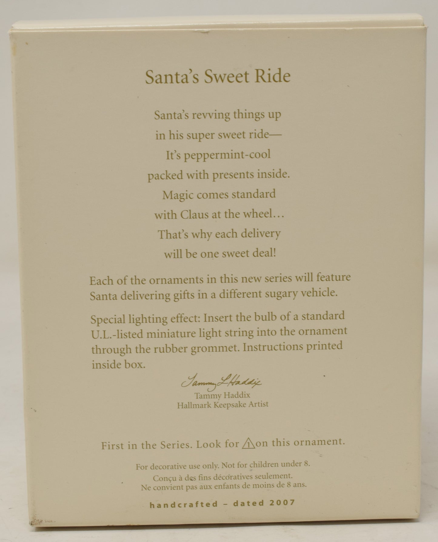 Hallmark Keepsake Ornament Santa's Sweet Ride Christmas Tree 2007 NIB