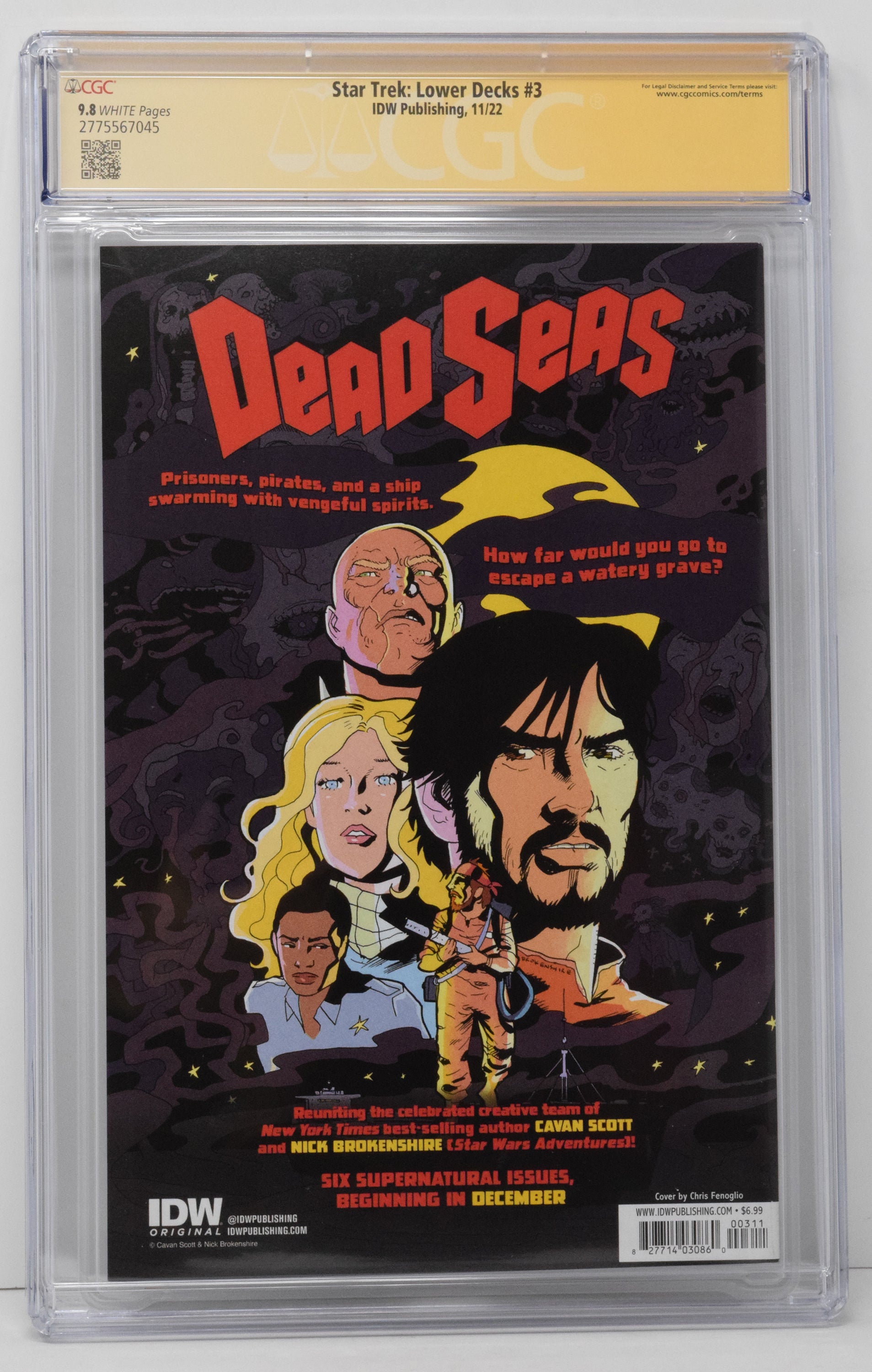Star Trek Lower Decks #3 IDW 2022 A Chris Fenoglio CGC SS 9.8 SIGNED Jack Quaid Star Trek Lower Decks #3 IDW 2022 A Chris Fenoglio CGC SS 9.8 SIGNED Jack Quaid