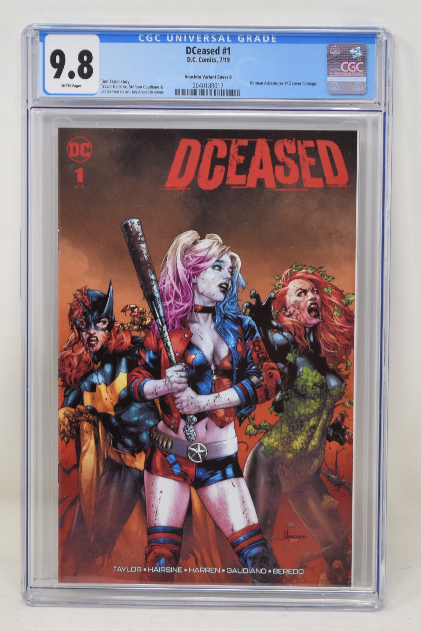 Dceased 1 DC 2019 CGC 9.8 Jay Anadeto Cover B