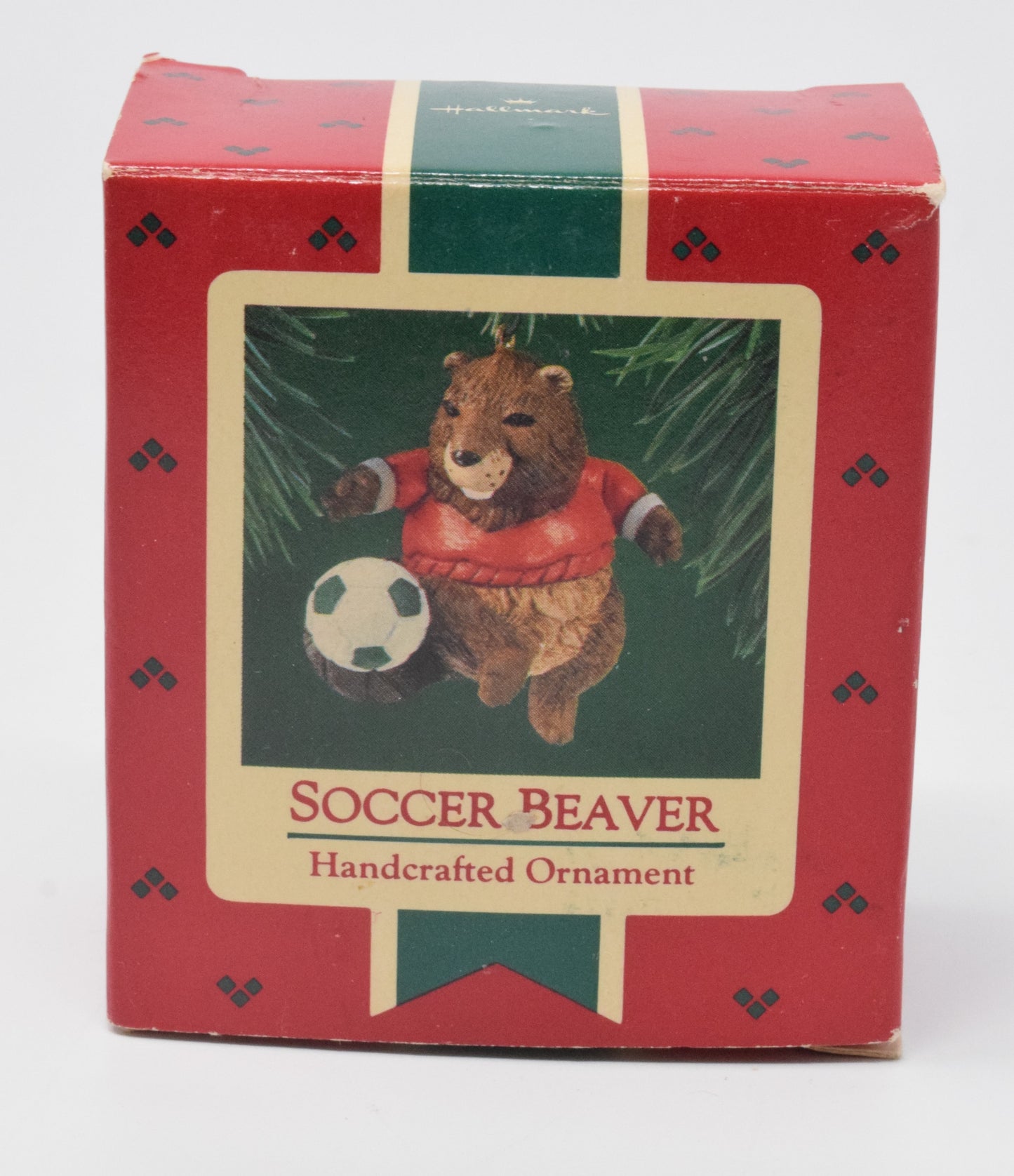 Hallmark Keepsake Soccer Beaver Christmas Ornament 1985