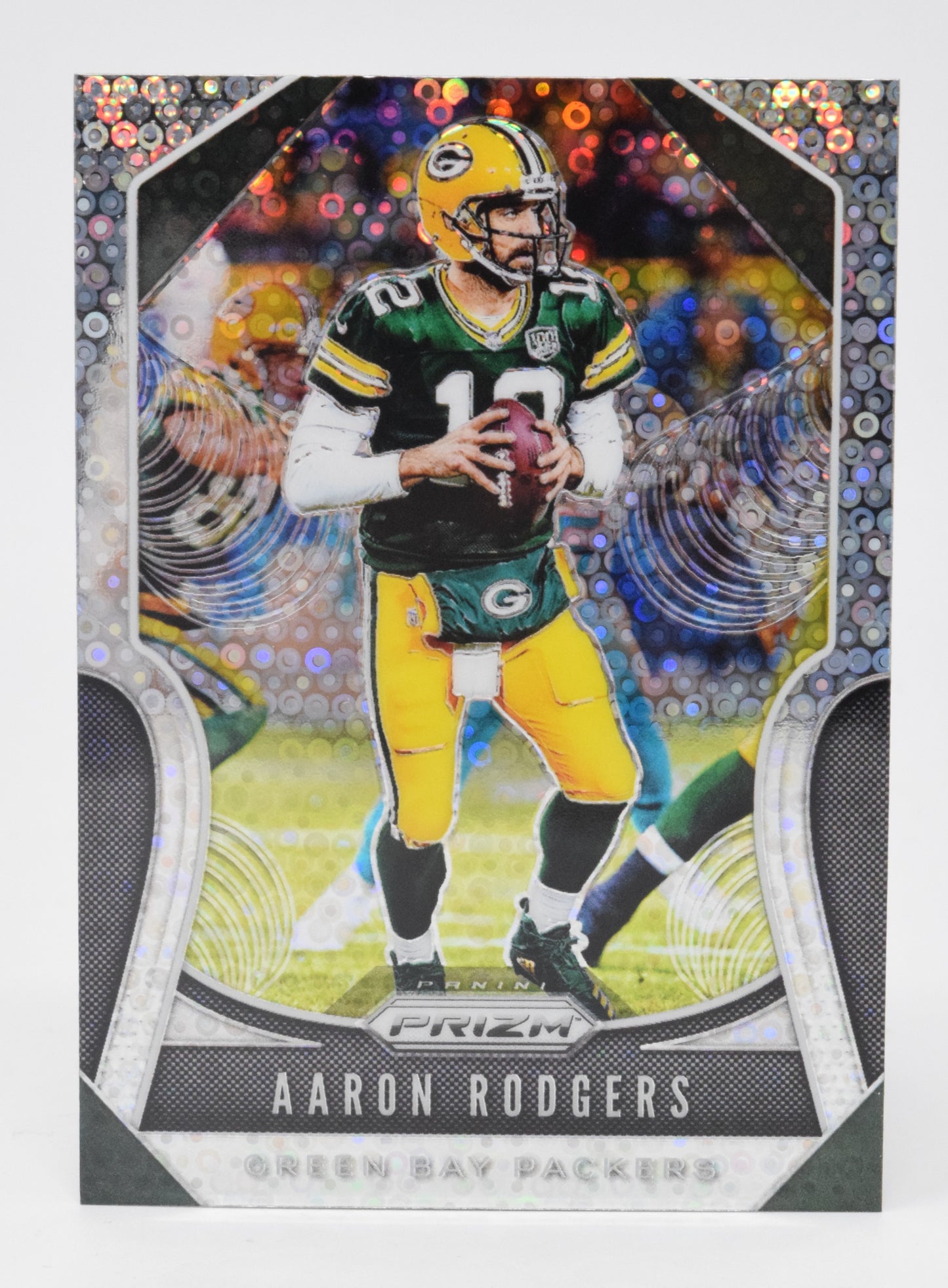 Aaron Rodgers Football Card Panini Prizm Packers Silver Disco 119