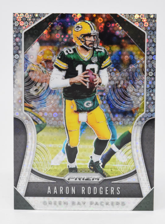 Aaron Rodgers Football Card Panini Prizm Packers Silver Disco 119