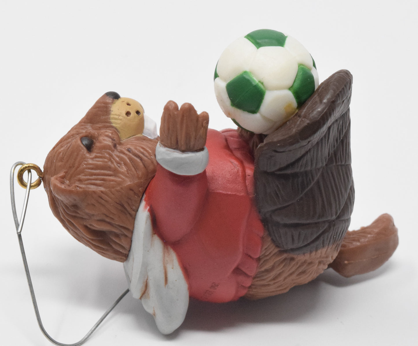 Hallmark Keepsake Soccer Beaver Christmas Ornament 1985