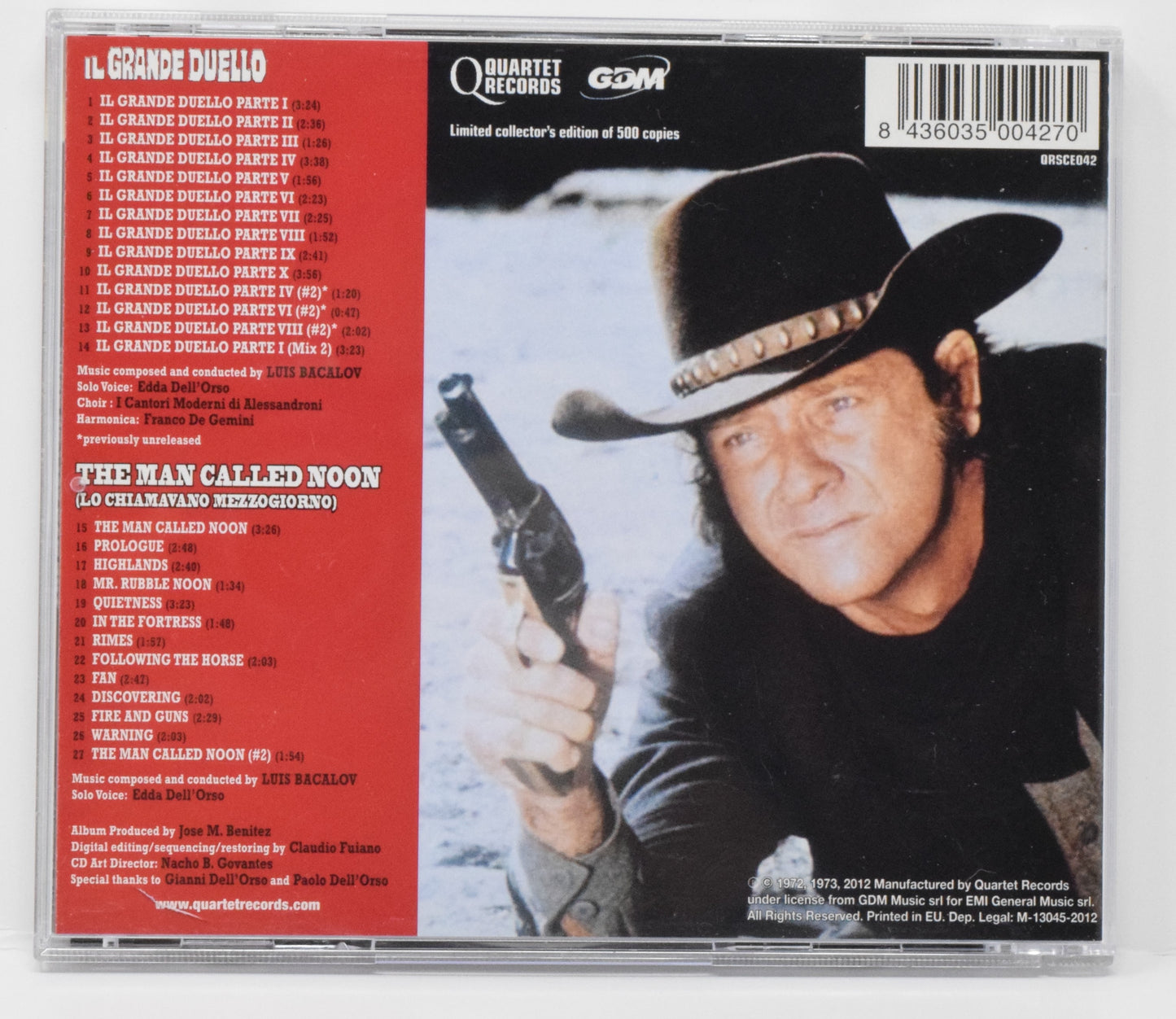 Il Grande Duello Soundtrack CD Luis Bacalov Man Called Noon LTD 500