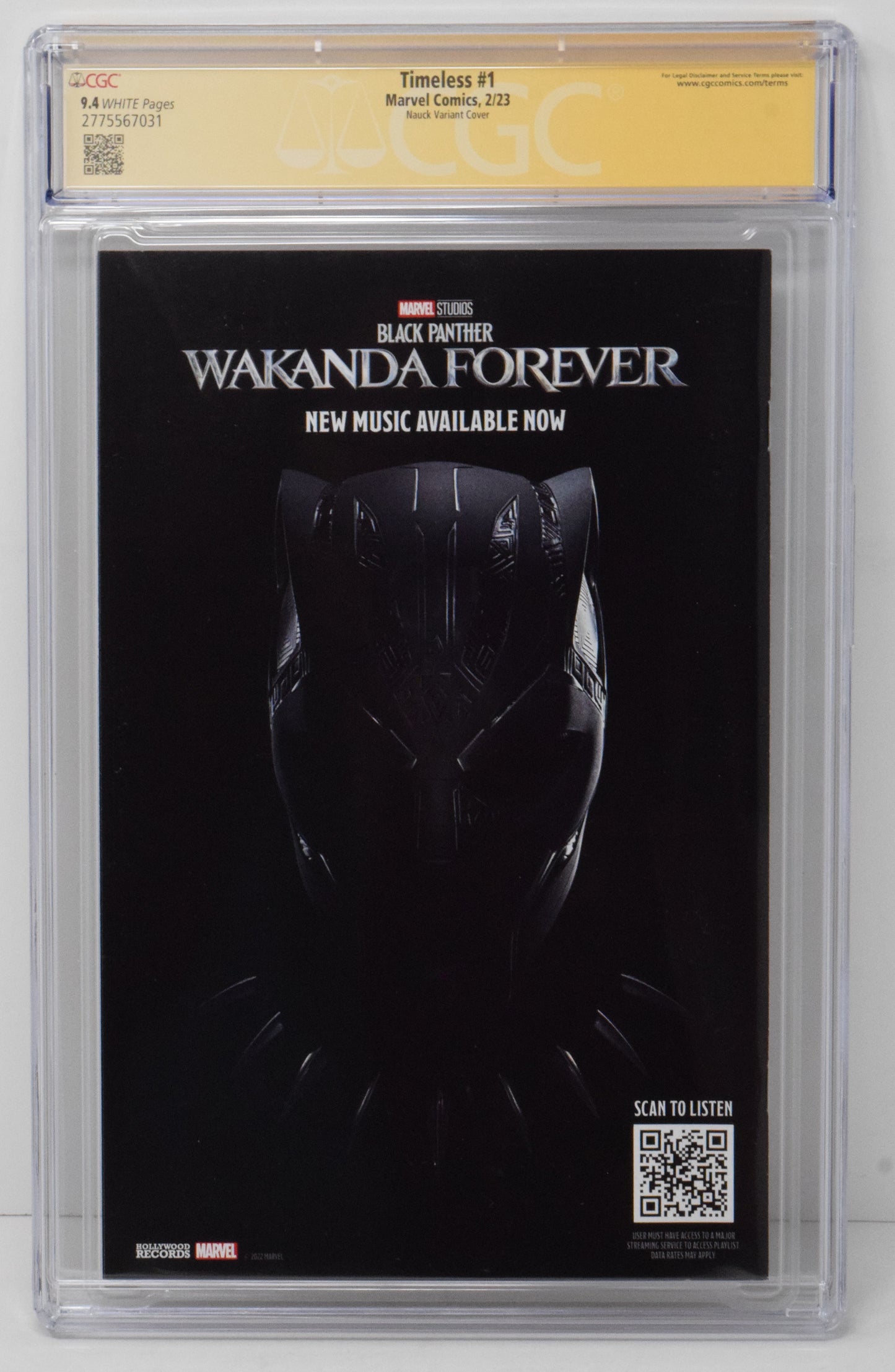 Timeless #1 B Marvel 2022 Todd Nauck Miss Minutes CGC SS 9.4 SIGNED Jed MacKay