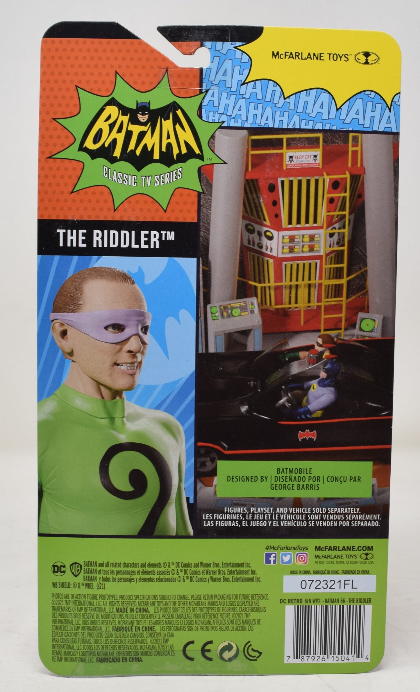 Batman 1966 Classic TV Series Riddler Action Figure McFarlane MOC New