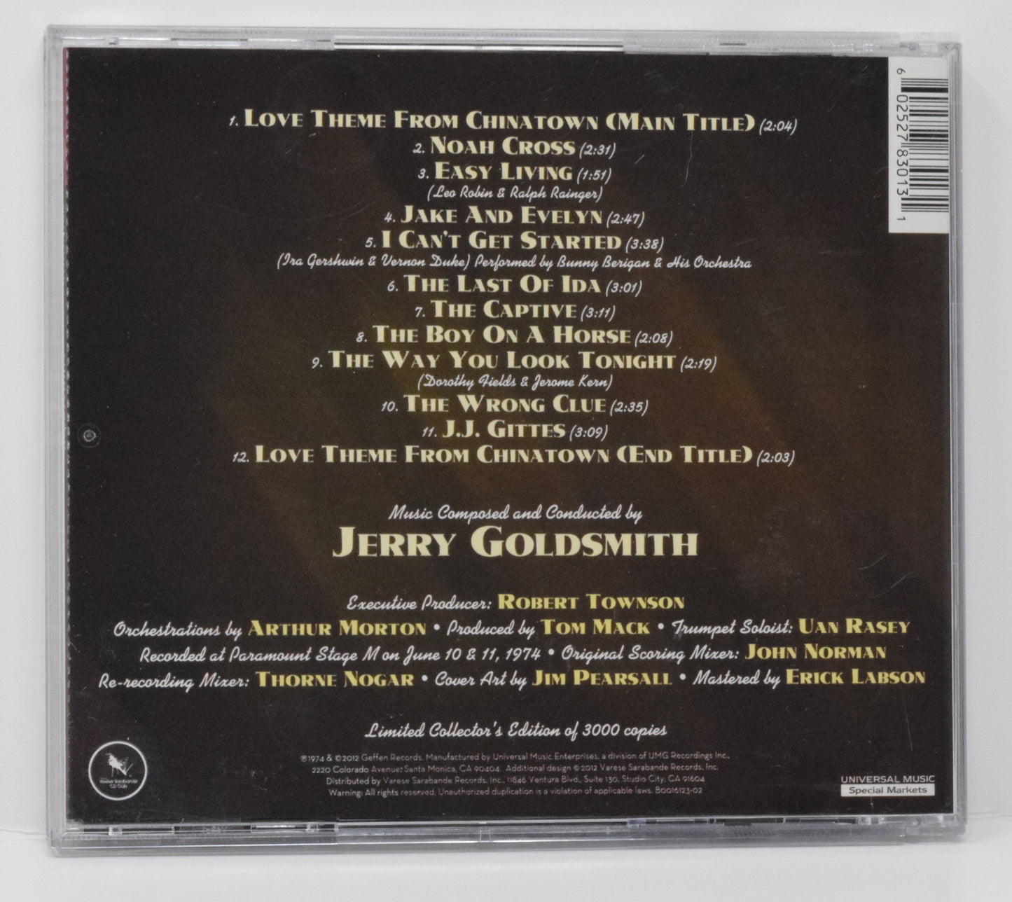 Chinatown Soundtrack CD Jerry Goldsmith LTD 3000