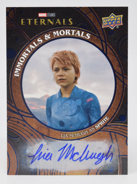 Eternals immortals Mortals Lia McHugh Sprite Autograph Card Marvel Upper Deck