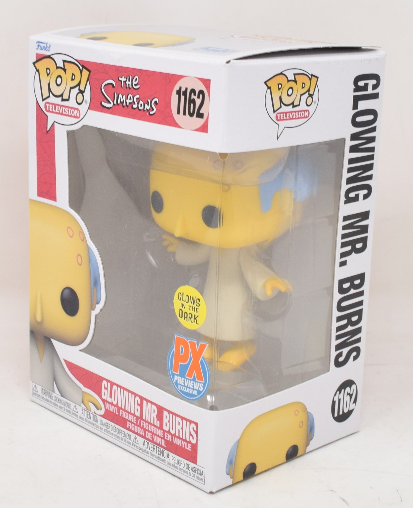 Simpsons Glowing Mr Burns GITD PX Previews 1162 Funko Pop Vinyl Figure New