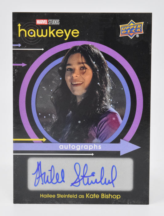 Hawkeye Kate Bishop Hailee Steinfeld Autograph Card Marvel Upper Deck 2023 A-HS