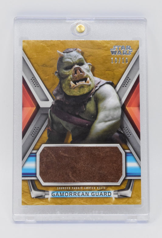 Star Wars Mandalorian Gamorrean Guard Fabric Relic Topps 2021 FR-GG 10/10